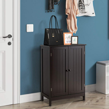 Goflame Storage Cabinet with Doors and Shelves - Freestanding Storage Organizer with Anti-Tipping Device