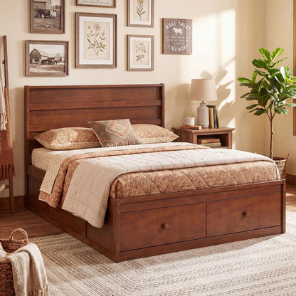 Goflame Bed Frame with Storage Drawers