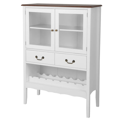 Goflame Buffet Wine Cabinet with Storage - Standing Sideboard