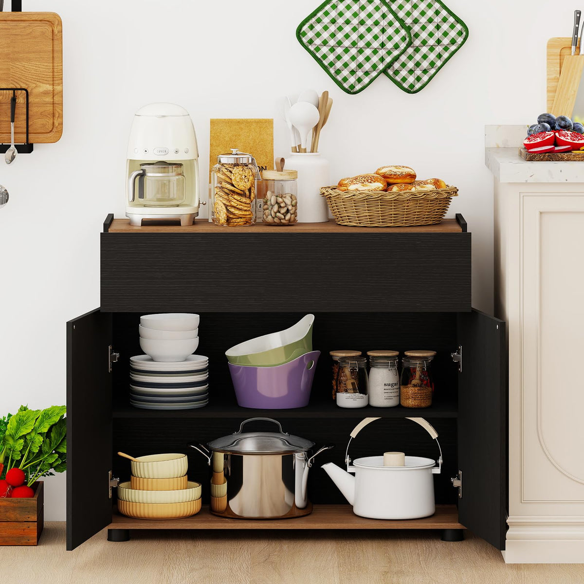 Goflame Sideboard Buffet Cabinet with Storage