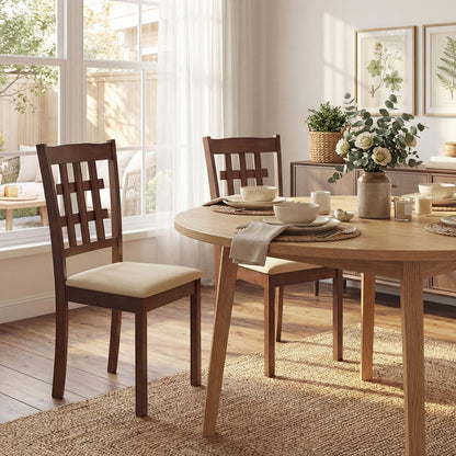 GOFLAME Wooden Dining Chairs Set of 2/4 for Dining Room
