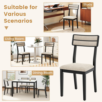 Goflame Modern Dining Chairs Set of 2/4 Upholstered Kitchen Chair