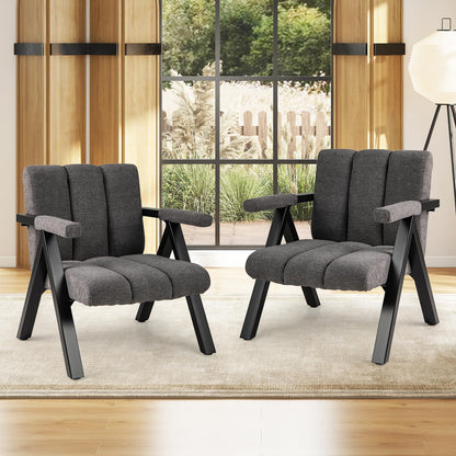 Goflame Mid-Century Modern Accent Chair with Deepened Seat