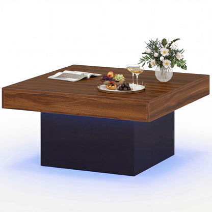 Goflame LED Coffee Table with Remote for Living Room