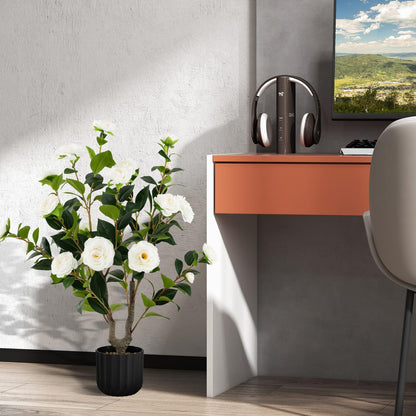 GOFLAME 38” Artificial Camellia Tree 2 Packs