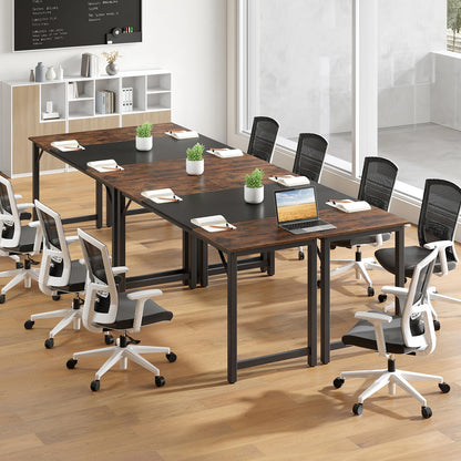 Goflame 1/2/4/6 PCS 63" x 24" Rectangular Large Meeting Room Desk
