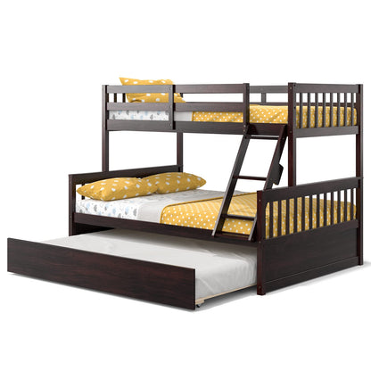 Twin Over Full Bunk Bed with Trundle - Goflame