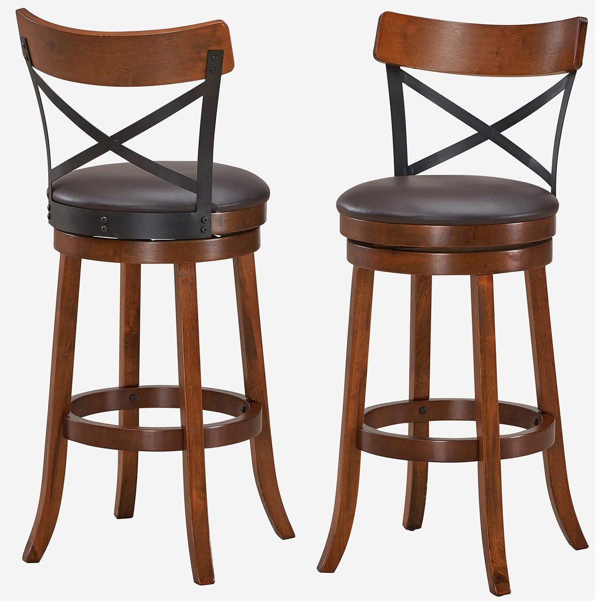 Goflame 25”Height Kitchen Counter Bar Stools for Kitchen Island, Pub, and Restaurant