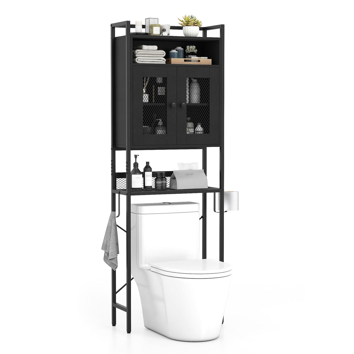 Goflame Over The Toilet Storage Cabinet for Laundry Room