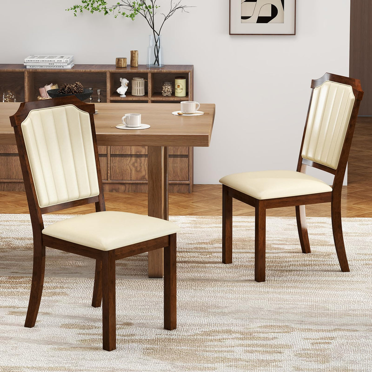 Goflame Upholstered Dining Chairs Set of 2/4