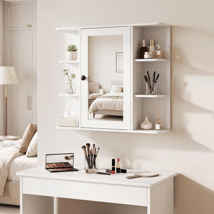 Goflame Wall Mounted Bathroom Medicine Cabinet with Mirror & Shelves