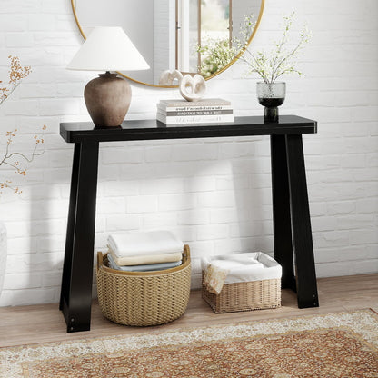 Goflame Narrow Long Console Table Behind The Couch