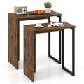 Goflame Nesting Coffee Table Set of 2 for Living Room