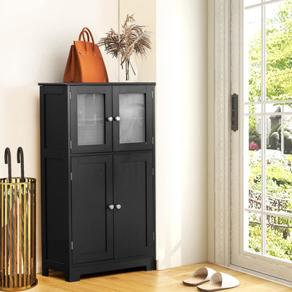 Goflame Storage Cabinet with Doors - Bathroom Floor Cabinet, Freestanding Tall Cabinet