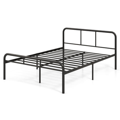 Goflame Twin Size Bed Frame, Modern Metal Platform Bed with Headboard and Footboard, Heavy Duty Steel Slat Support Mattress Foundation