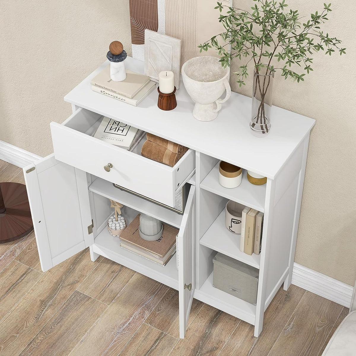 GOFLAME 29.5" x 12" x 31.5" Bathroom Cabinet with 1 Drawer
