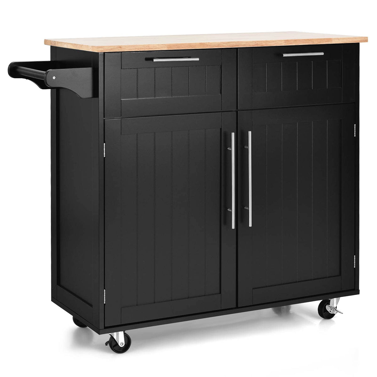 Goflame Kitchen Island Cart Rolling Storage Trolley Cart
