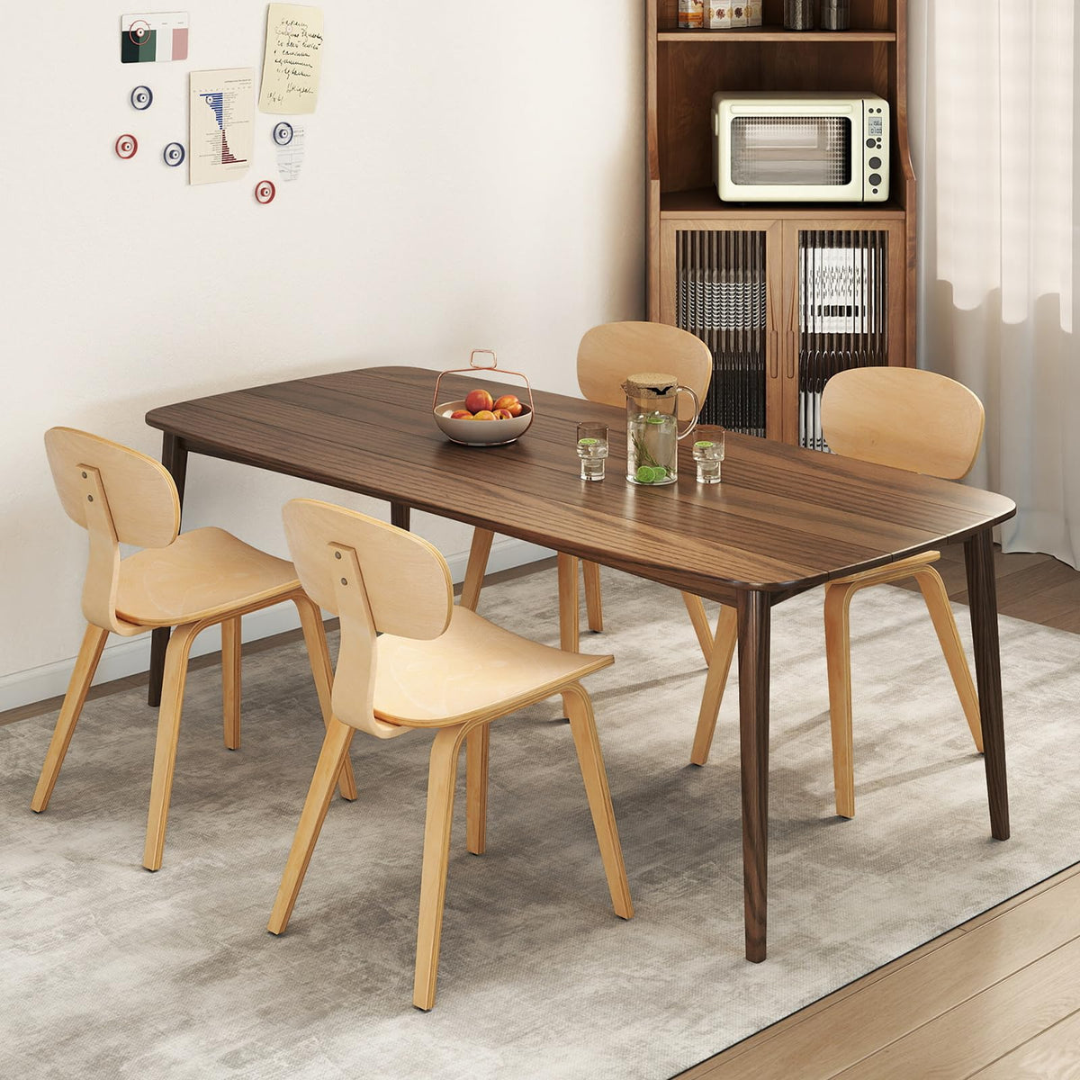 Goflame Modern Dining Chair Set of 2/4 with Wide Seat