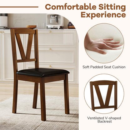 Goflame Wooden Dining Chairs Set (2/4)