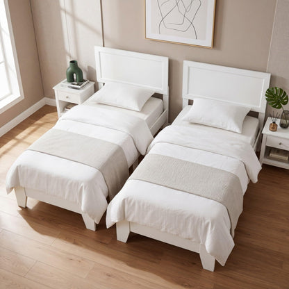 Goflame Twin/Full/Queen Size Wooden Bed Frame with Wood Slat Support