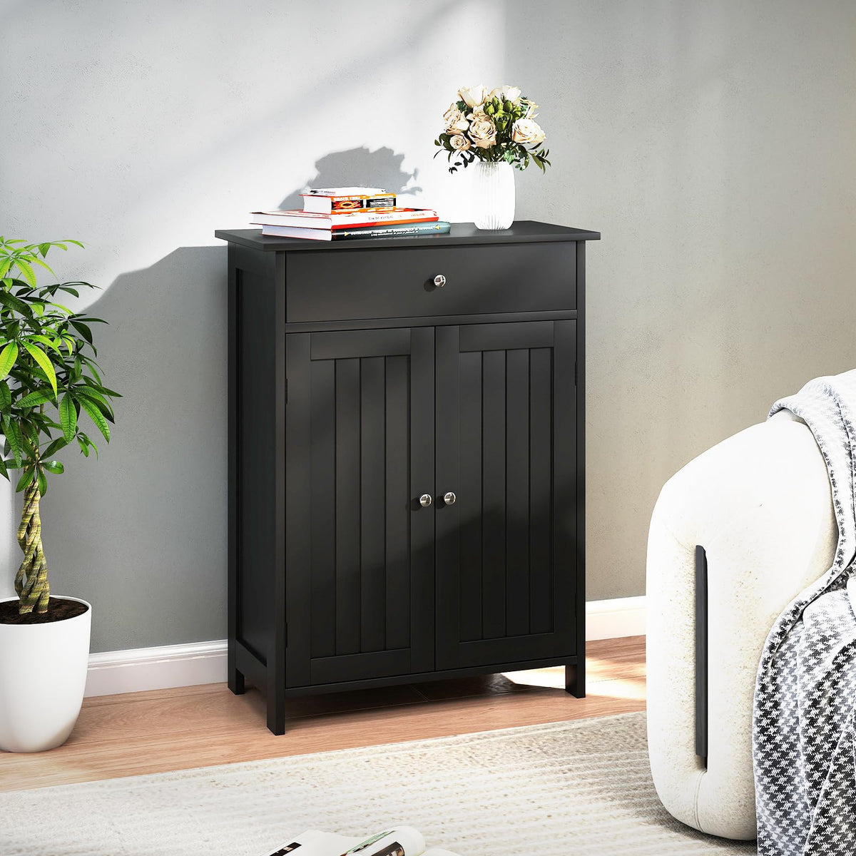 Goflame Freestanding Bathroom Storage Cabinet