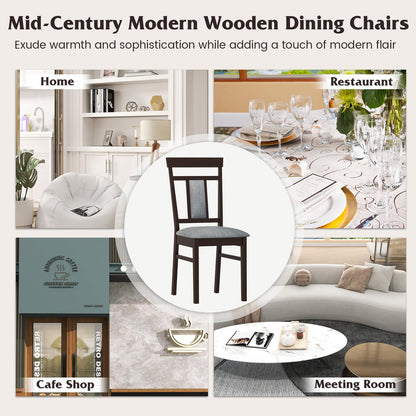 Goflame Wooden Dining Chairs Set for Dining Room Living Room