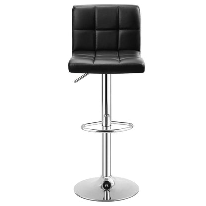 Goflame Bar Stool, Modern Swivel Adjustable Armless Barstools, Square Counter Height PU Leather Bar Stools