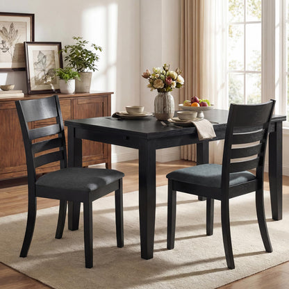 Goflame Wooden Upholstered Kitchen Chair w/Rubber Wood Frame (2/4)