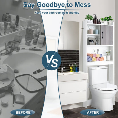 Goflame Over-The-Toilet Space-Saving Storage Cabinet