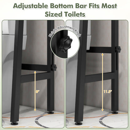 Goflame Over The Toilet Storage Shelf - 3-Tier Freestanding Above Toilet Rack