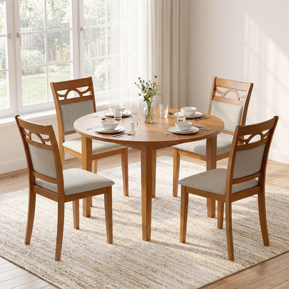 Goflame Wooden Dining Chairs Set of 2/4 for Dining Room