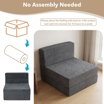 Goflame 4-in-1 Folding Sofa Bed | Convertible Sleeper Chair for Adults