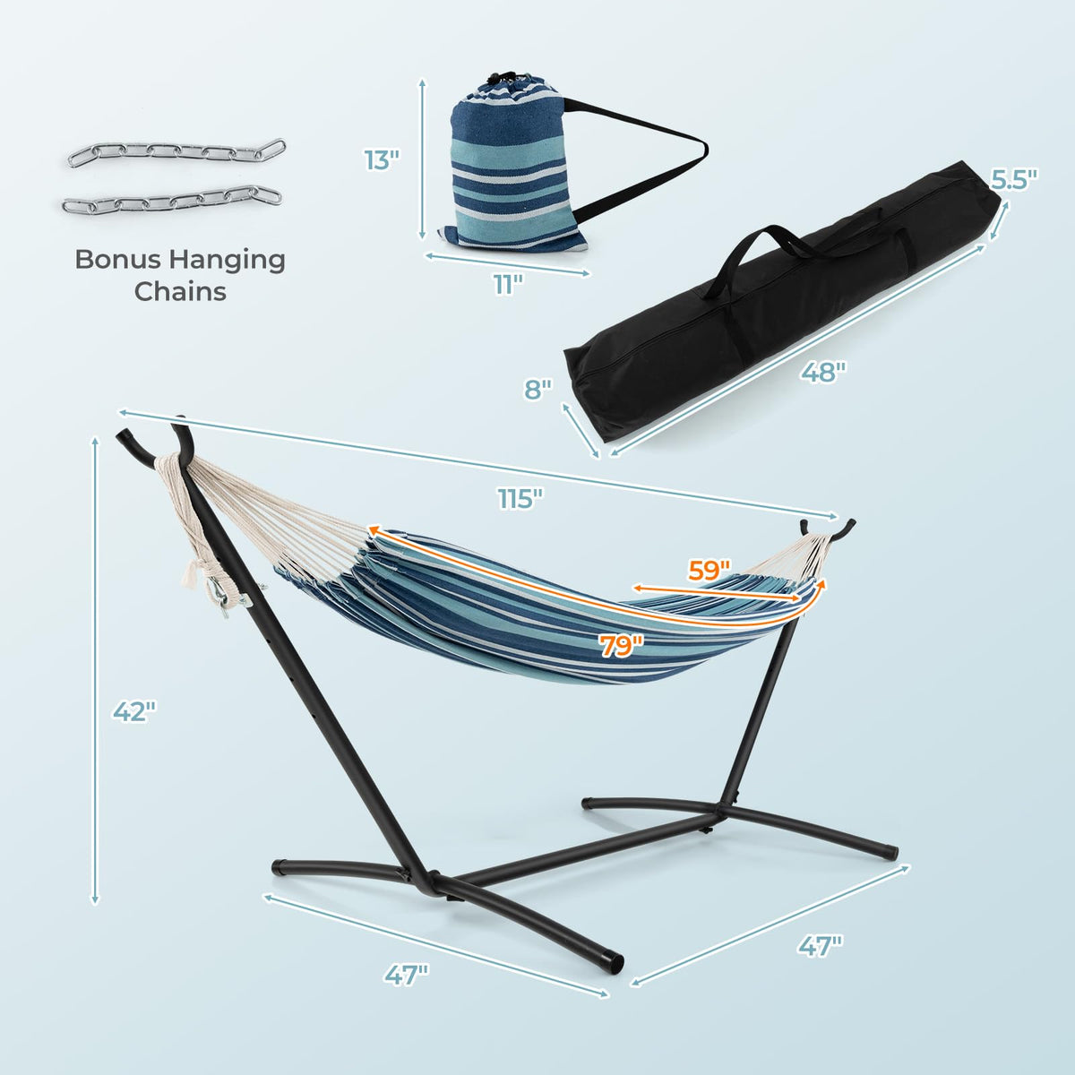 Goflame Hammock with Stand for Outside