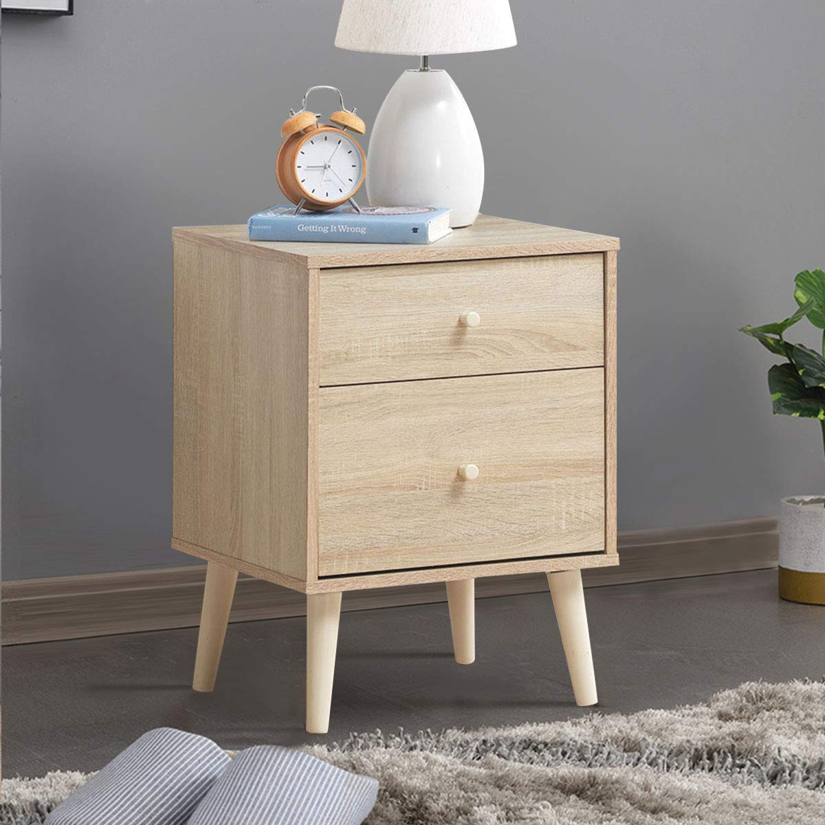 Goflame Hallway Storage Cabinet Organizer Beside End Table