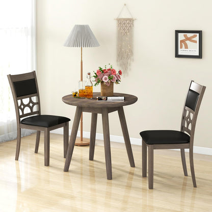 Goflame Wooden Dining Chairs, Farmhouse Armless Kitchen Chairs w/Padded Backrest & Seat