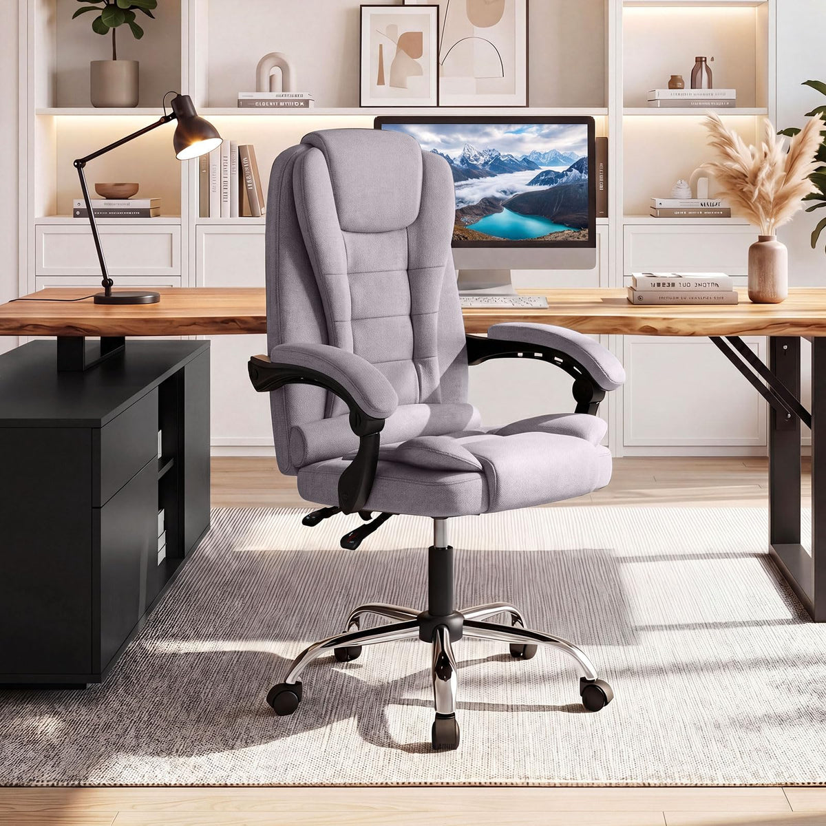 Goflame Office Executive Chair | Ergonomic Big High Back Computer Chair with Linkage Armrests