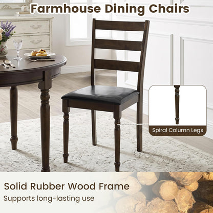 Goflame Wood Dining Chairs Set w/Soft Padded Seat & Ergonomic Backrest