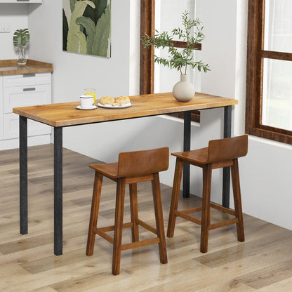 Goflame 2 or 4 Bar Stools Set with Low Back & Footrest