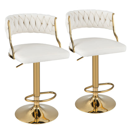 Goflame Swivel Adjustable Height Bar Stools Set of 2