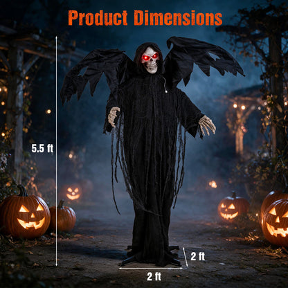 Halloween Standing Grim Reaper, Outdoor Life Size Animatronics