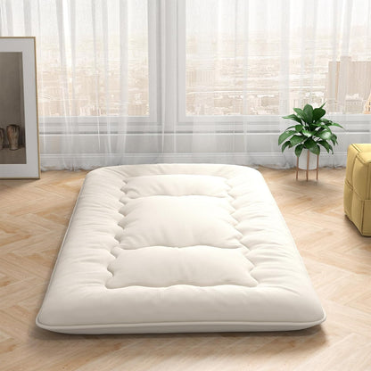Goflame Japanese Floor Mattress Futon Mattress, Roll Up Mattress Tatami Mat with Washable Cover and Carry Bag