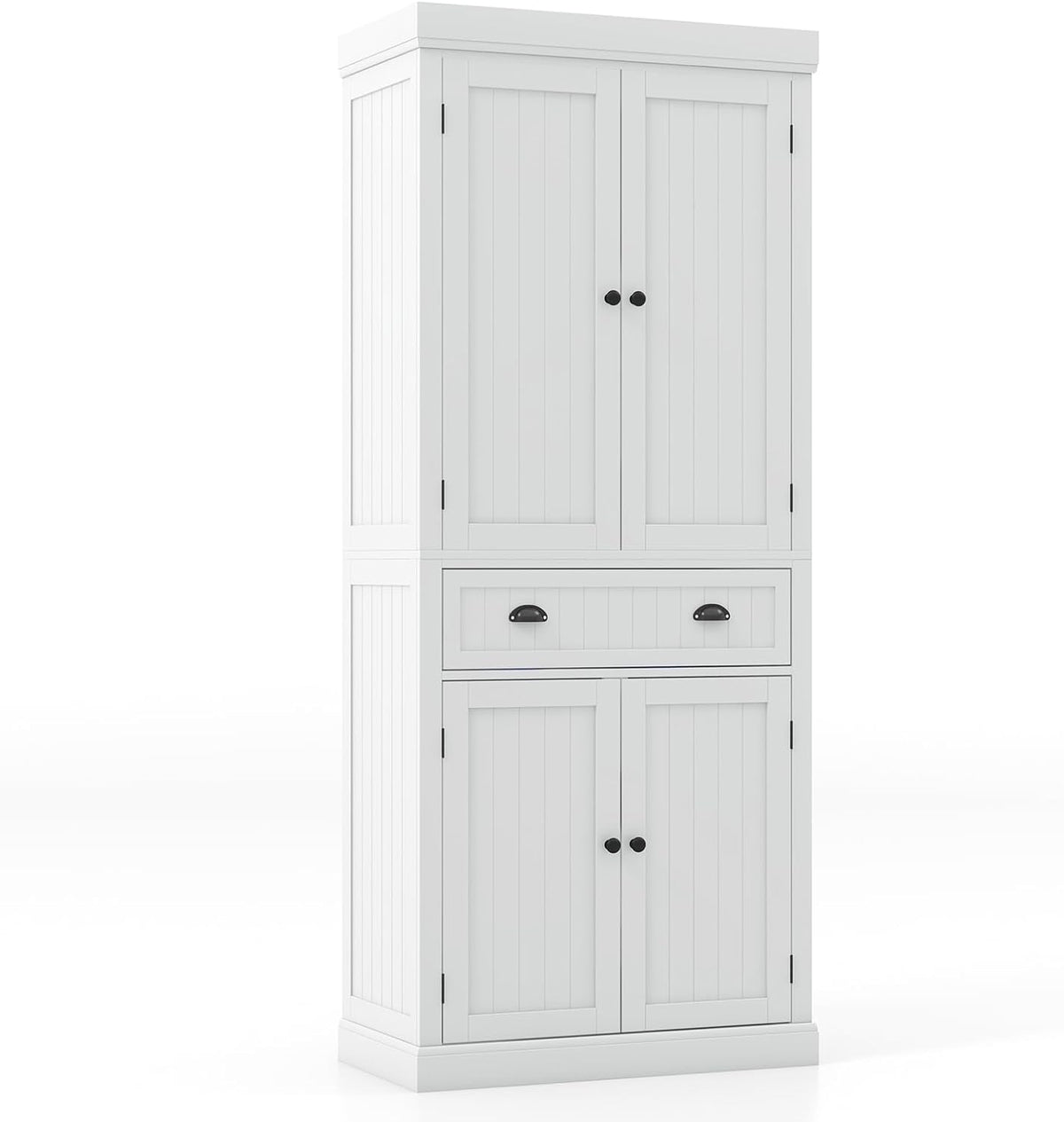 Goflame Pantry Organizers and Storage, 72" Tall Kitchen Cabinet with 2-Door Cabinets & Drawer, Buffet Sideboard